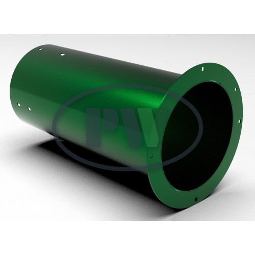 Filler tube (trough for bubble-up loading auger of grain tank)