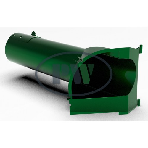 Filler tube (trough for bubble-up loading auger of grain tank)